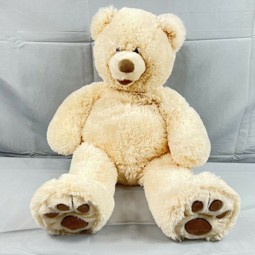 Hugfun International Stuffed Teddy Bear Cream Extra Soft 25-Inch 25" Plush